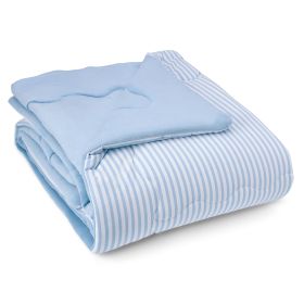 HGTV Cooling Throw Blanket Light Blue Stripe 60 x 80 inches