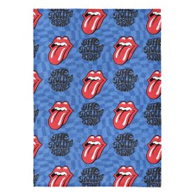 The Rolling Stones Psychedelic Check Silk Touch Throw Blanket 50 x 70 inches