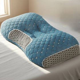 3D Knitted Cotton Massage Pillow(1pack) (Color: Atrovirens)