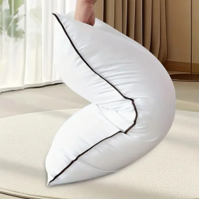 2 Pieces Bed Pillows Grey-STANGARD (Option: Q)